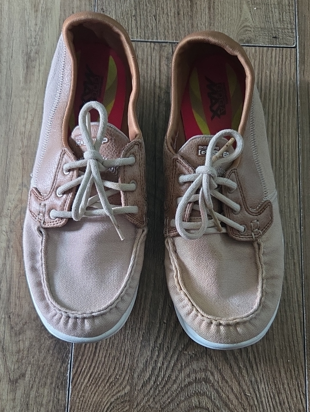 Skechers | Go Step Goga Max Casual Canvas Boat Shoes in Tan